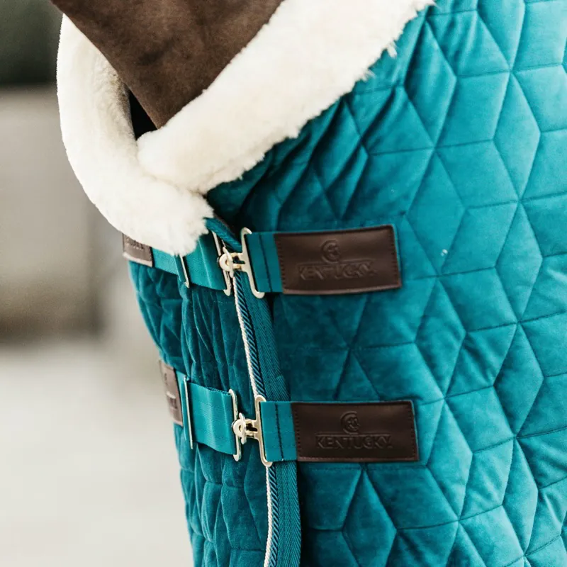 Kentucky Velvet Show Blanket - Emerald-2