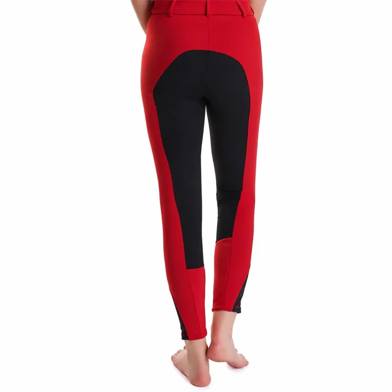 Dever Rider Winter Thermal Womens Breeches - Berry Red-2