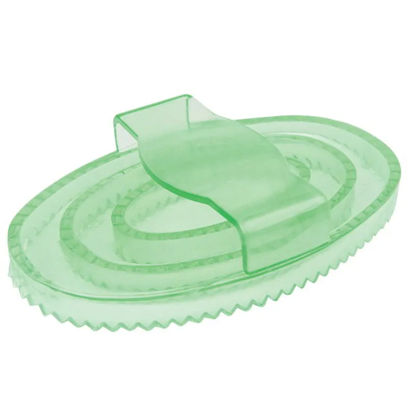 Roma Brights Rubber Curry Comb - Lime-1