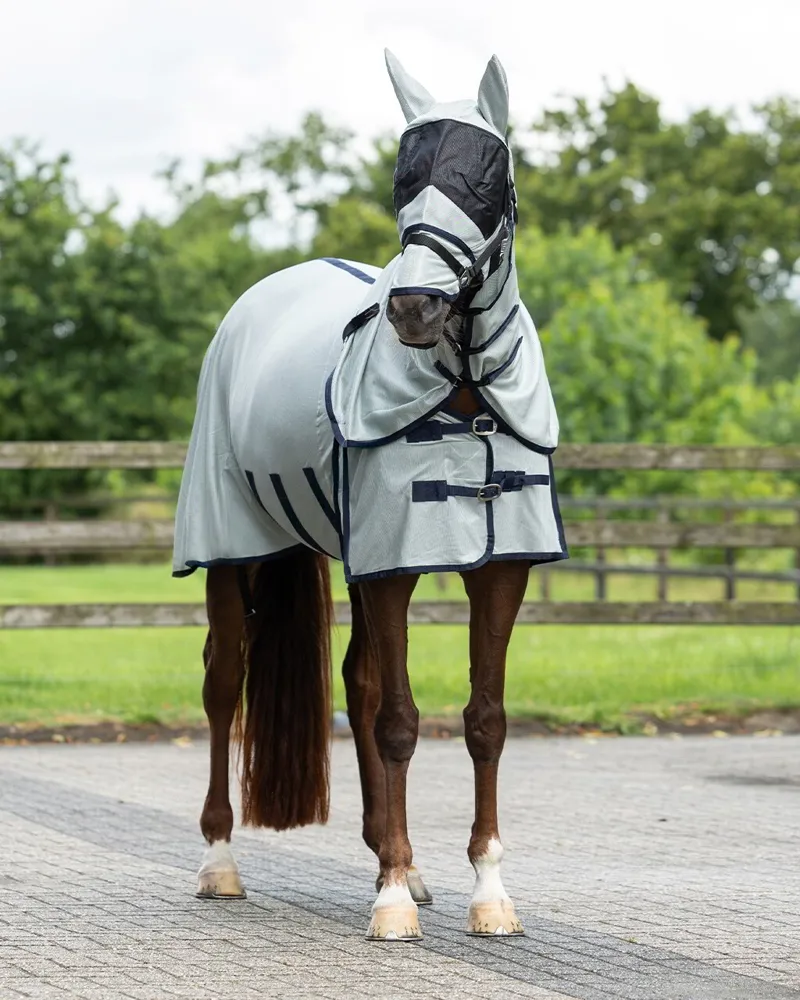 QHP Anti-Fly Sheet with Detachable Neck and Mask - Grey-9