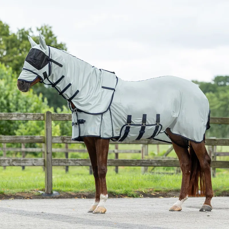 QHP Anti-Fly Sheet with Detachable Neck and Mask - Grey-8