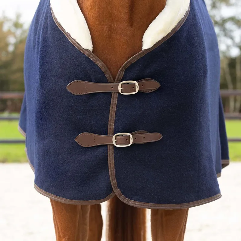 QHP Deluxe Wool Cooler - Navy-1