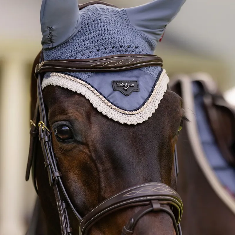 LeMieux Loire Fly Bonnet - Jay Blue-2