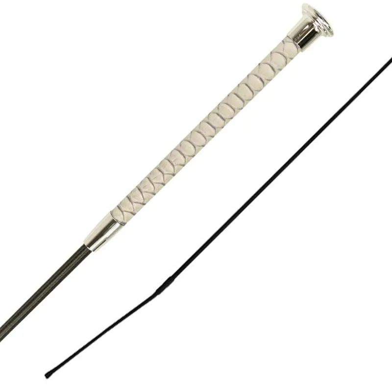Woof Wear Reptile Dressage Whip - Grey/Silver