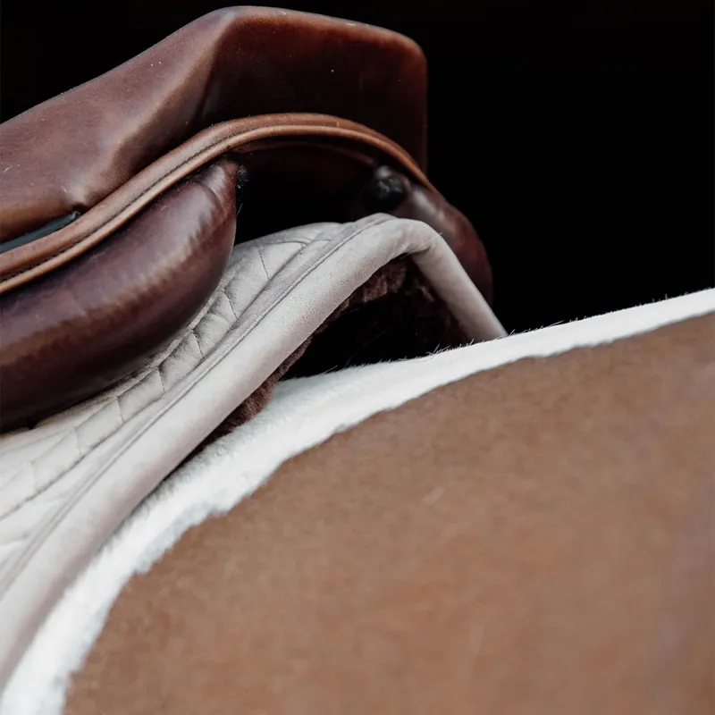Kentucky Skin Friendly Velvet Jumping Saddle Pad - Beige-6