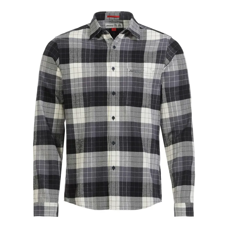 Musto Marina Men's Twill Shirt - Turbulence Gray - Small
