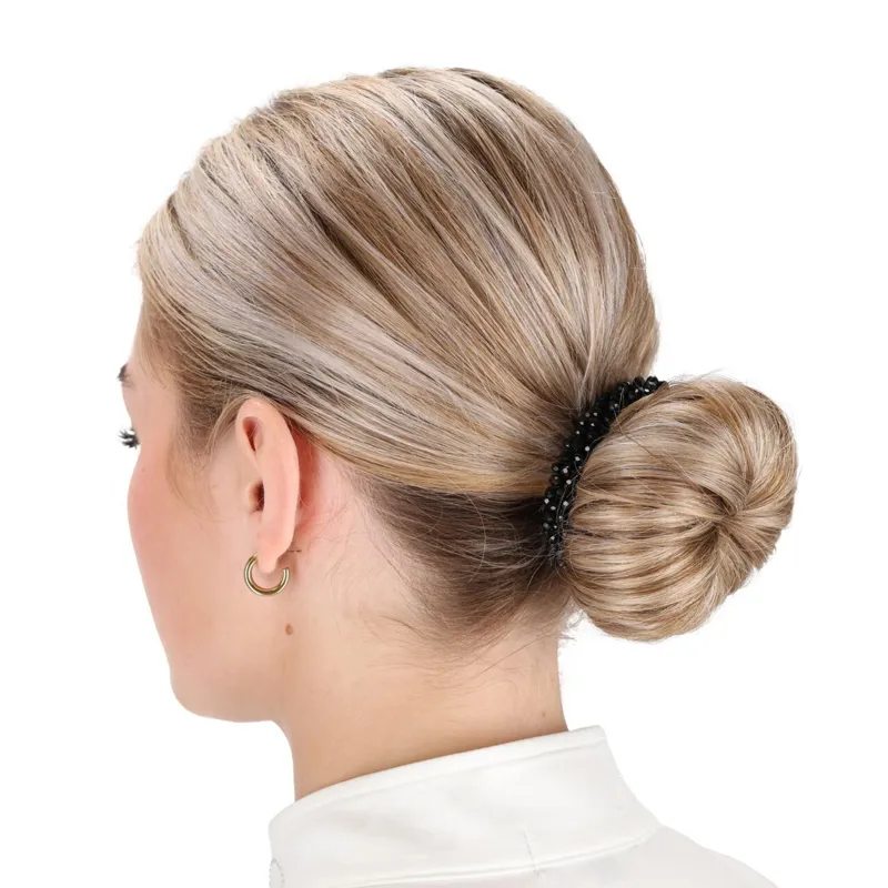 QHP Shine Hair Scrunchie - Black-1