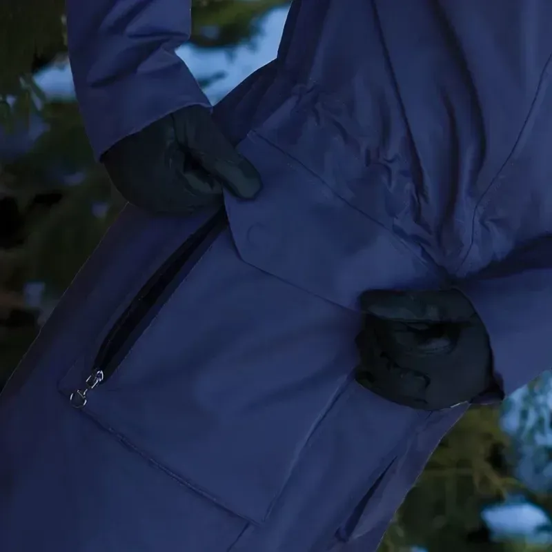 Equetech Inferno Women's Waterproof Heated Riding Coat - Navy-4