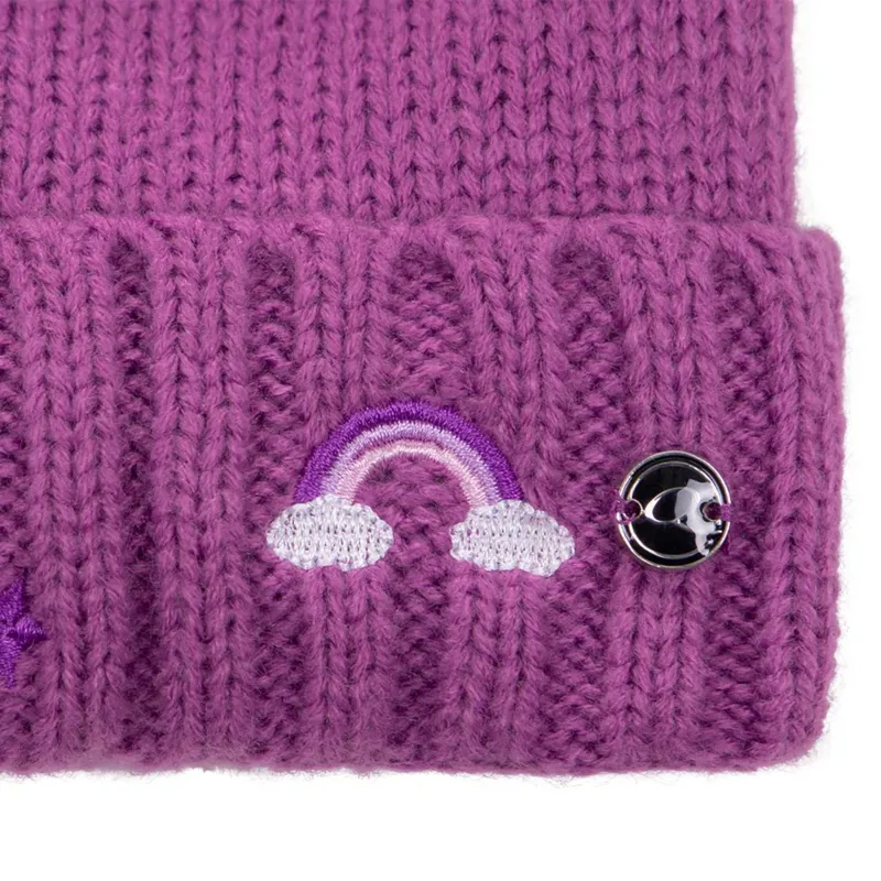 QHP Sterrin Junior Beanie Hat - Popping-2