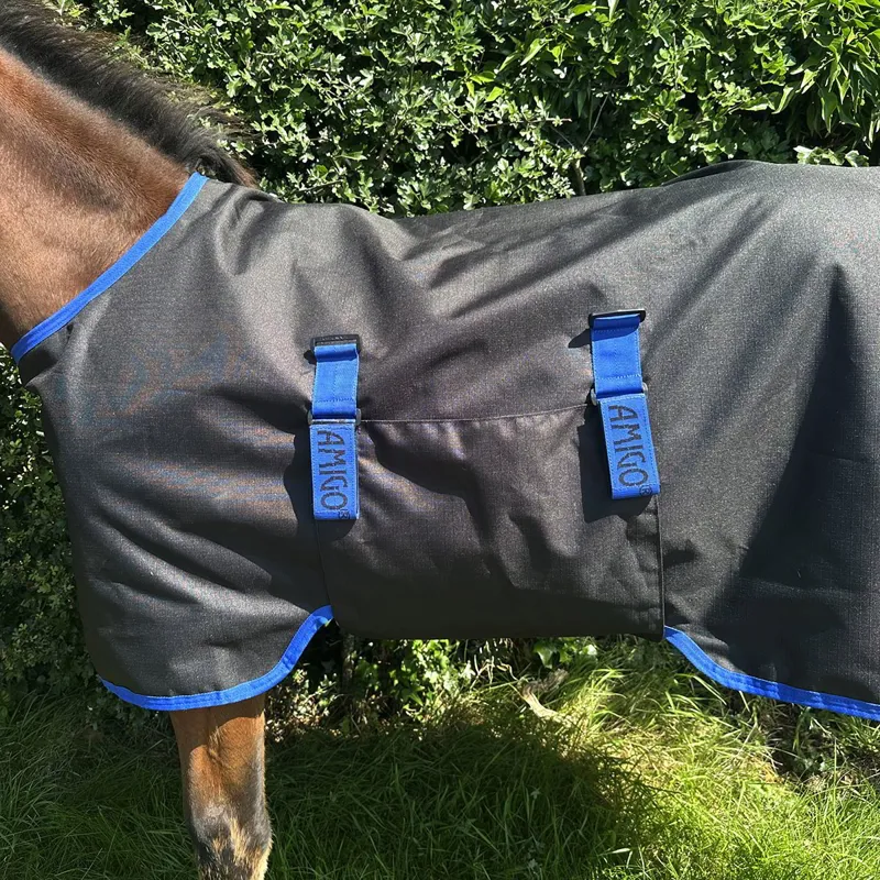 Amigo Ripstop 900D Foal 50g Turnout Blanket - Black/Classic Blue-5