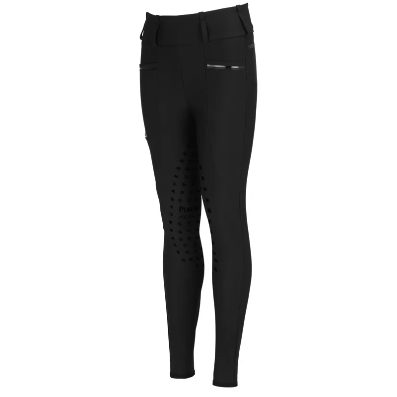 Pikeur 9105 Full Grip Junior Girls Riding Tights - Black-2