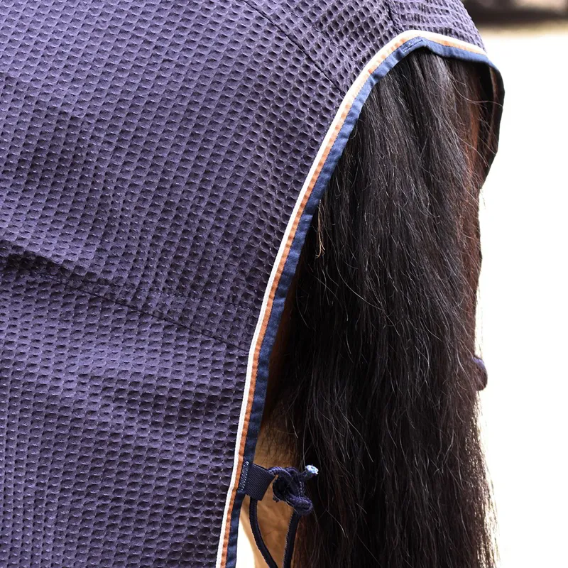 Shires Tempest Standard Neck Waffle Cooler - Navy-3