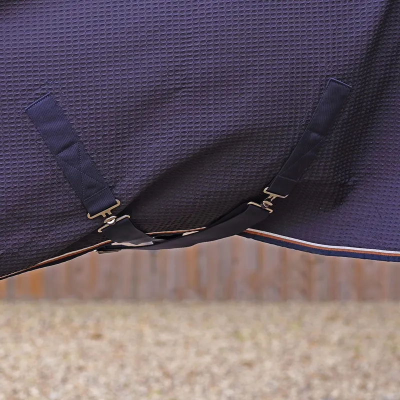 Shires Tempest Standard Neck Waffle Cooler - Navy-2