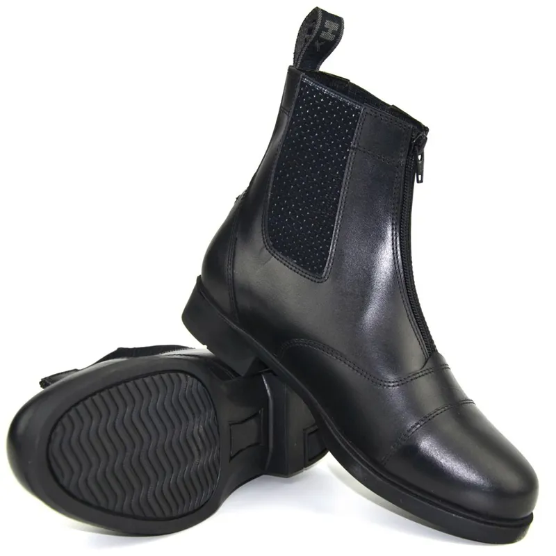 Hy Equestrian Canterbury Zip Adults Paddock Boots - Black