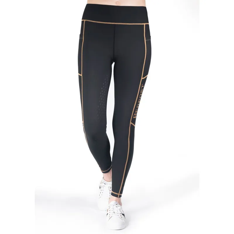 Redpost Adapt Full Grip Women's Riding Tights - Black Shadow-1