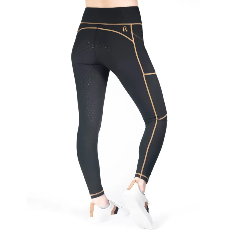 Redpost Adapt Full Grip Women's Riding Tights - Black Shadow-3