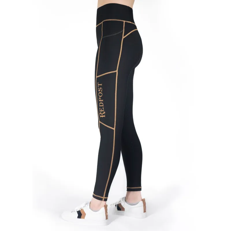 Redpost Adapt Full Grip Women's Riding Tights - Black Shadow-4