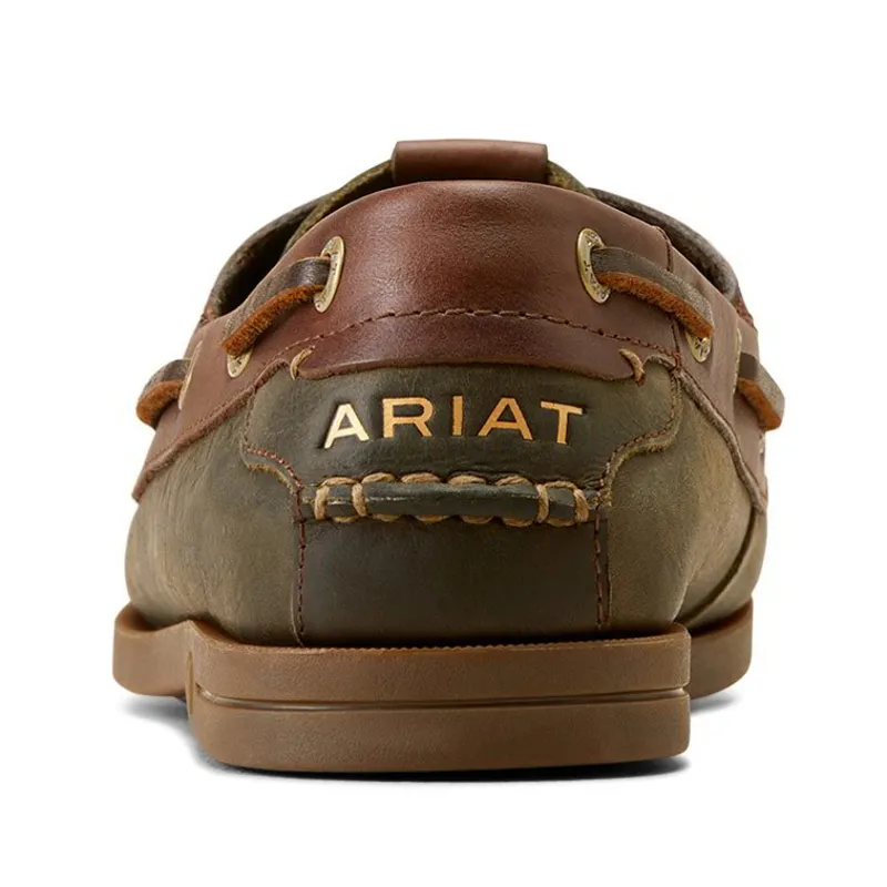 Ariat Antigua Womens Boat Shoes - Olive Night-2