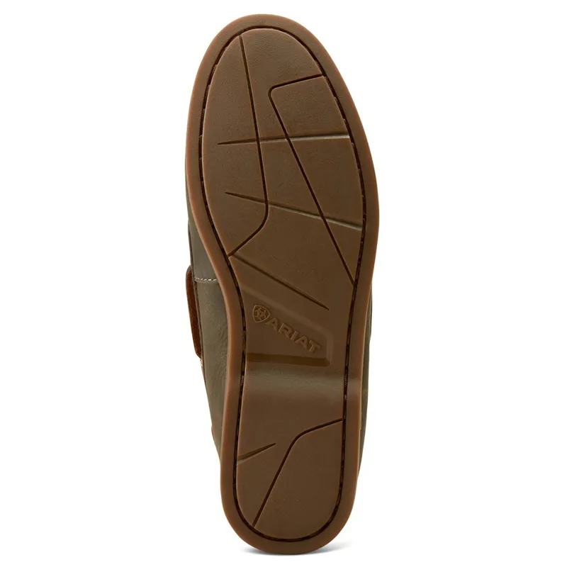 Ariat Antigua Womens Boat Shoes - Olive Night-3