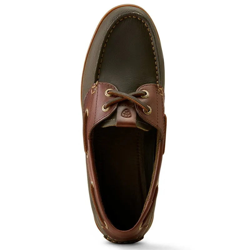 Ariat Antigua Womens Boat Shoes - Olive Night-4