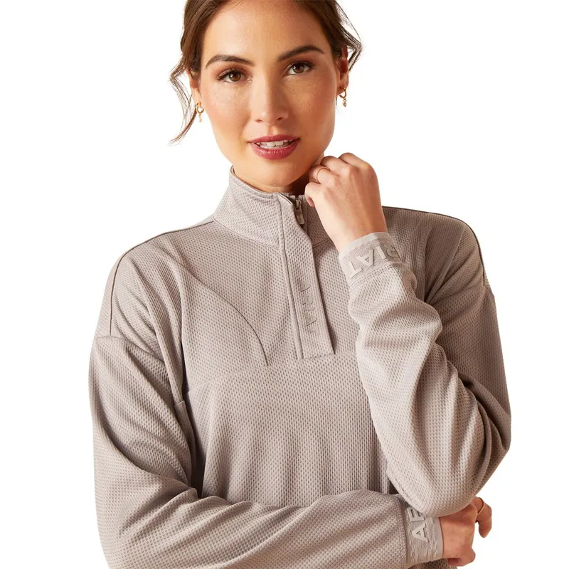 Ariat Breathe Half Zip Women's Sweatshirt - Zinc-2