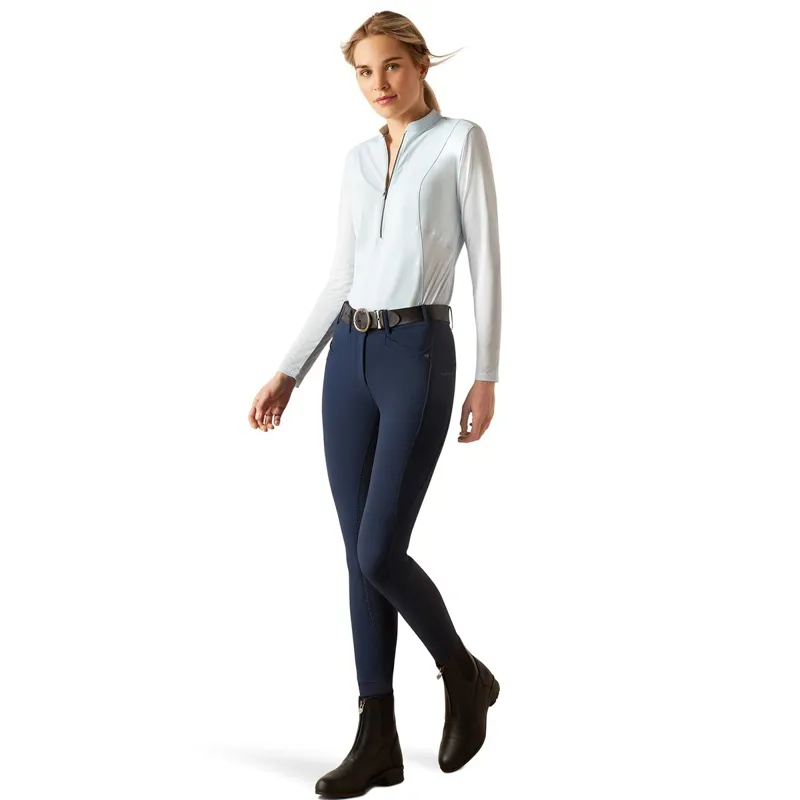 Ariat Breathe 1/4 Zip Ladies Base Layer - Sky Ride-4
