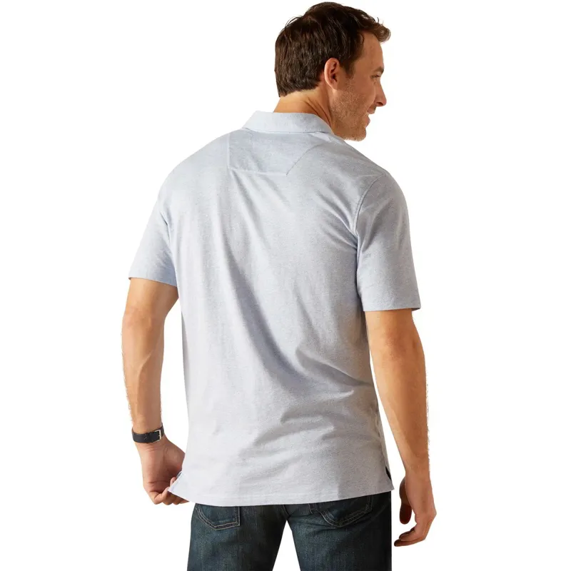Ariat Country Chorley Men's Polo Shirt - Chambray Blue-3