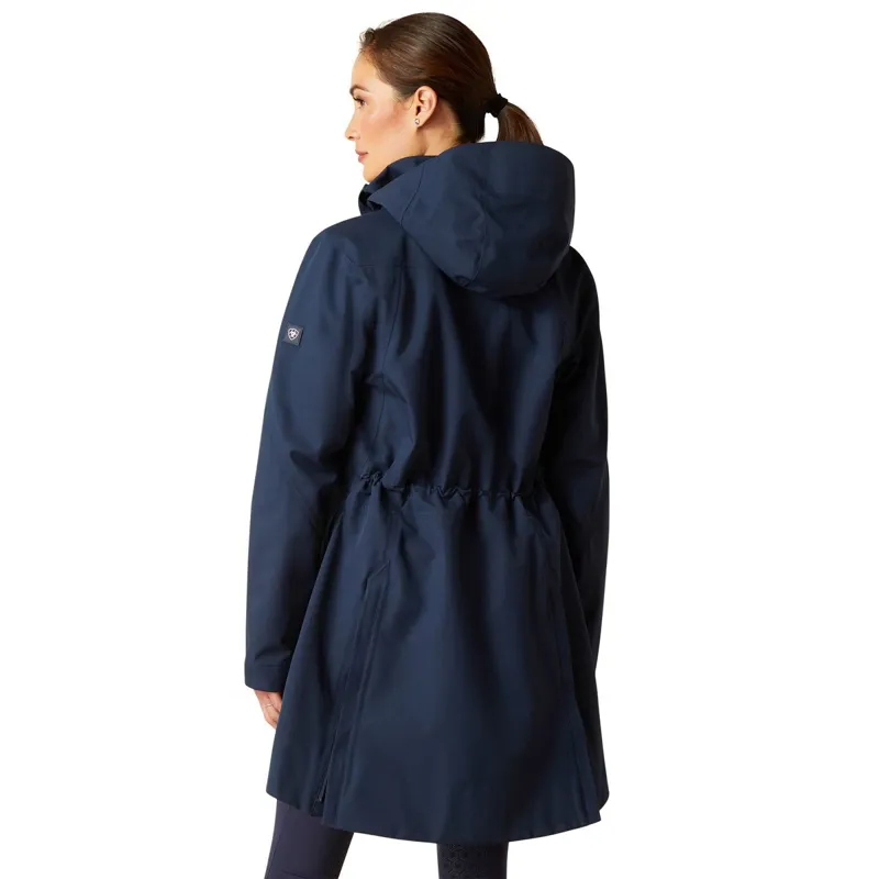 Ariat Coastal Womens Long Waterproof Jacket - Navy Eclipse-5