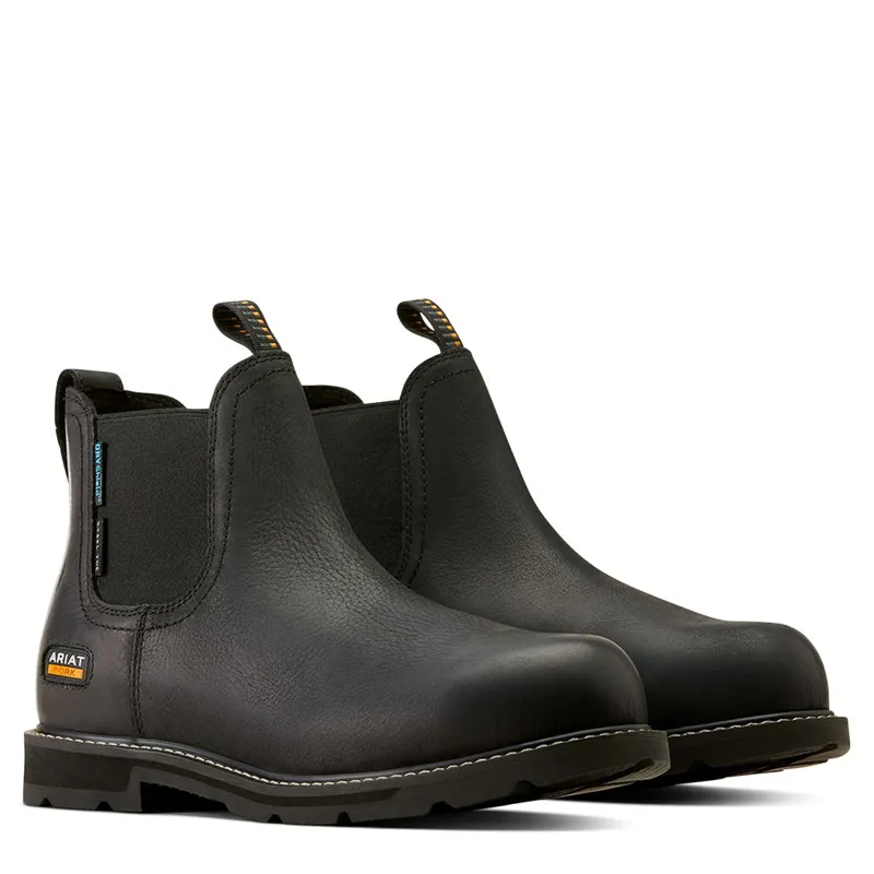 Ariat Groundbreaker Waterproof Steel Toe Men's Work Boots - Black-3