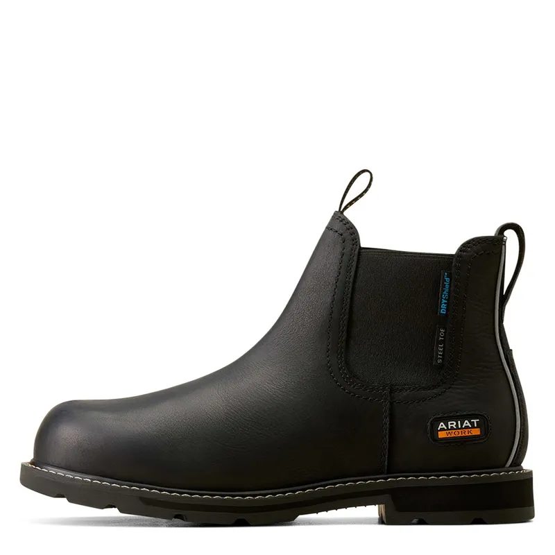 Ariat Groundbreaker Waterproof Steel Toe Men's Work Boots - Black-4