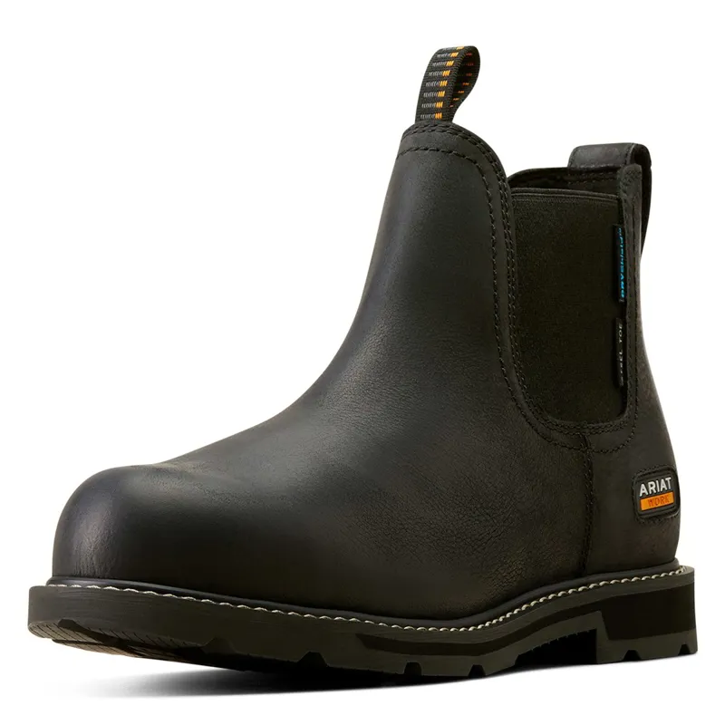 Ariat Groundbreaker Waterproof Steel Toe Men's Work Boots - Black