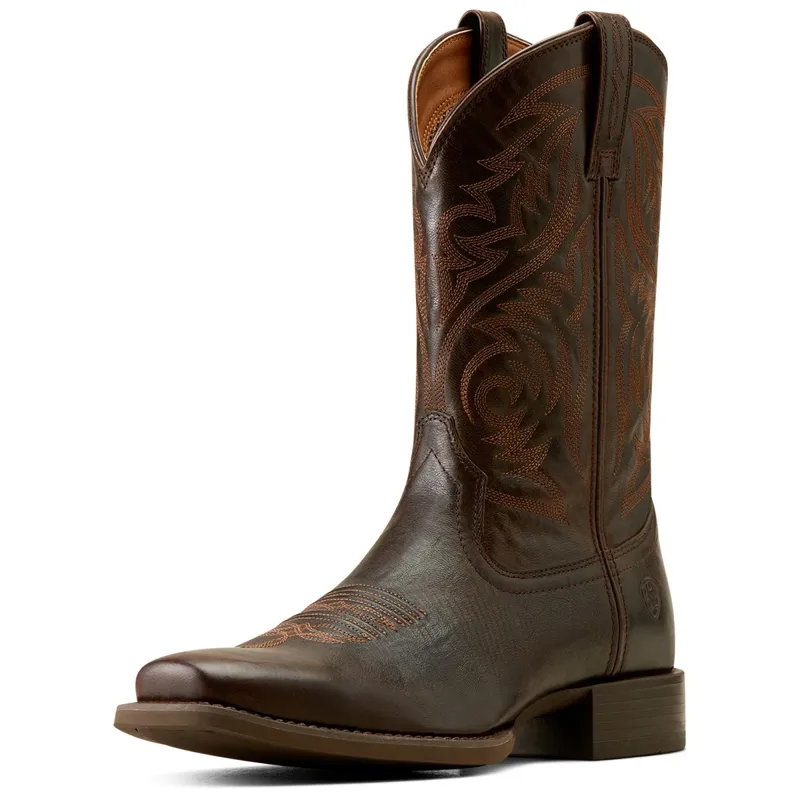 Ariat Men's Sport Herdsman Western Boots - Burnished Chocolate