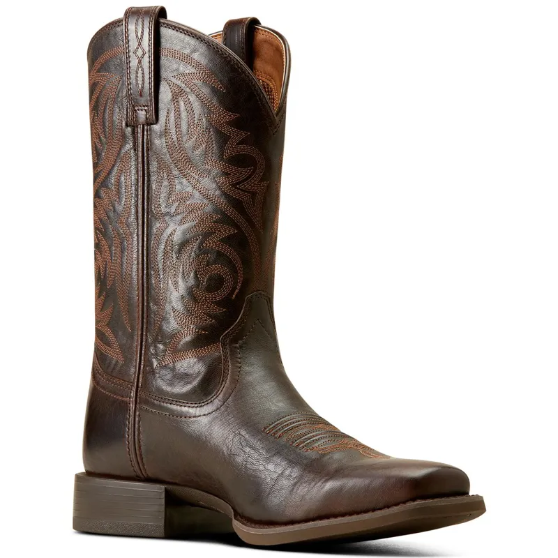 Ariat Men's Sport Herdsman Western Boots - Burnished Chocolate-1