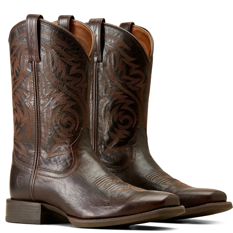 Ariat Men's Sport Herdsman Western Boots - Burnished Chocolate-2
