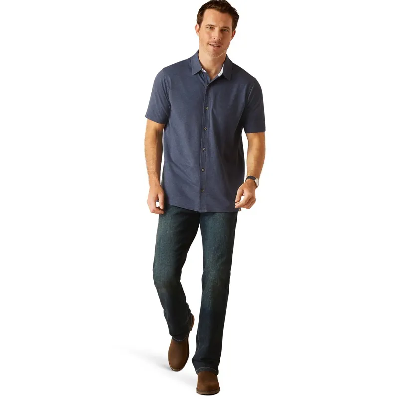 Ariat Country Ingleside Men's Shirt - Navy Heather-1