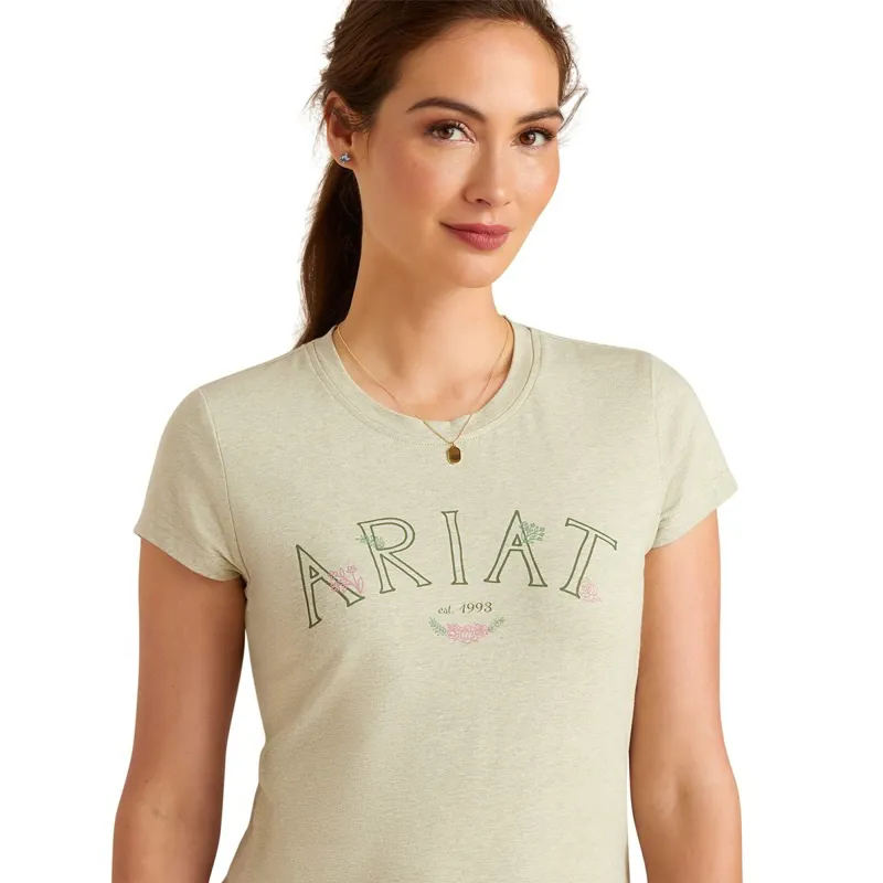 Ariat Posey Short Sleeve Women's Tee - Heather Laurel Green-1