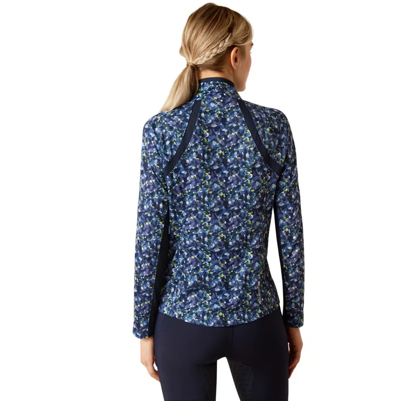 Ariat Sunstopper 3.0 Women's Base Layer Top - Blue Scribble-1