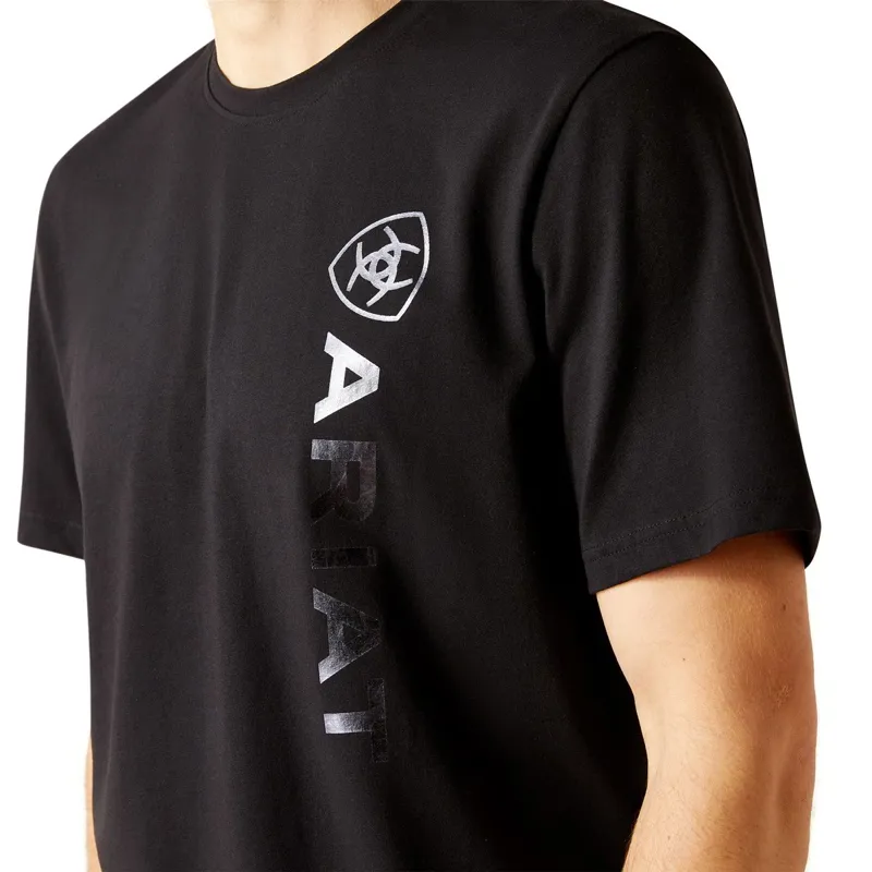 Ariat Vertical Logo Men's Tee - Black-2