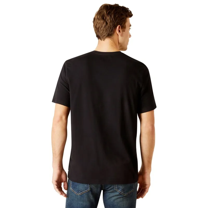 Ariat Vertical Logo Men's Tee - Black-1