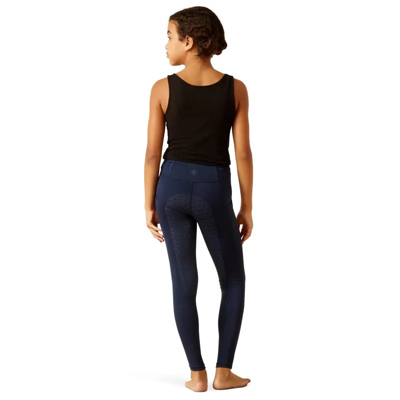 Ariat EOS 2.0 Full Grip Junior Girls Riding Tights - Navy-3