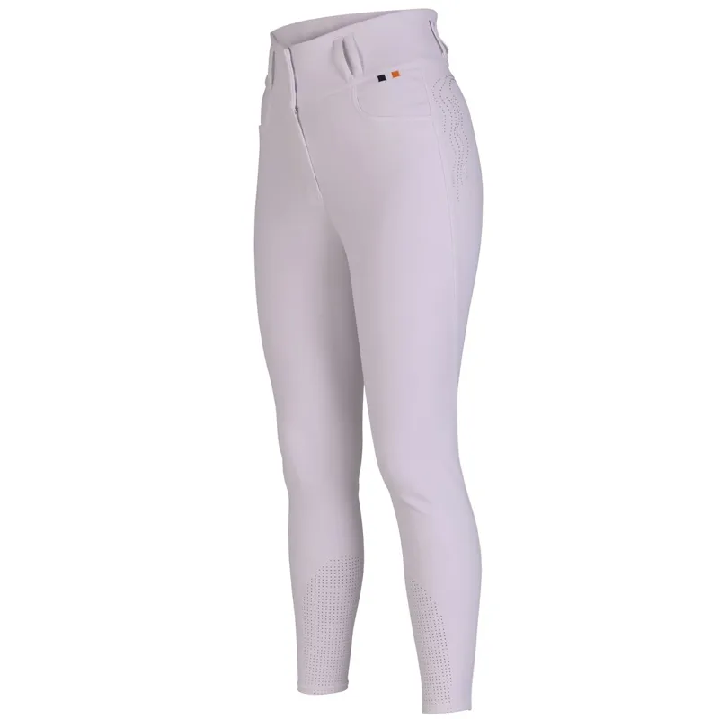Aubrion Optima Luxe Full Grip Women's Competition Breeches - White-2