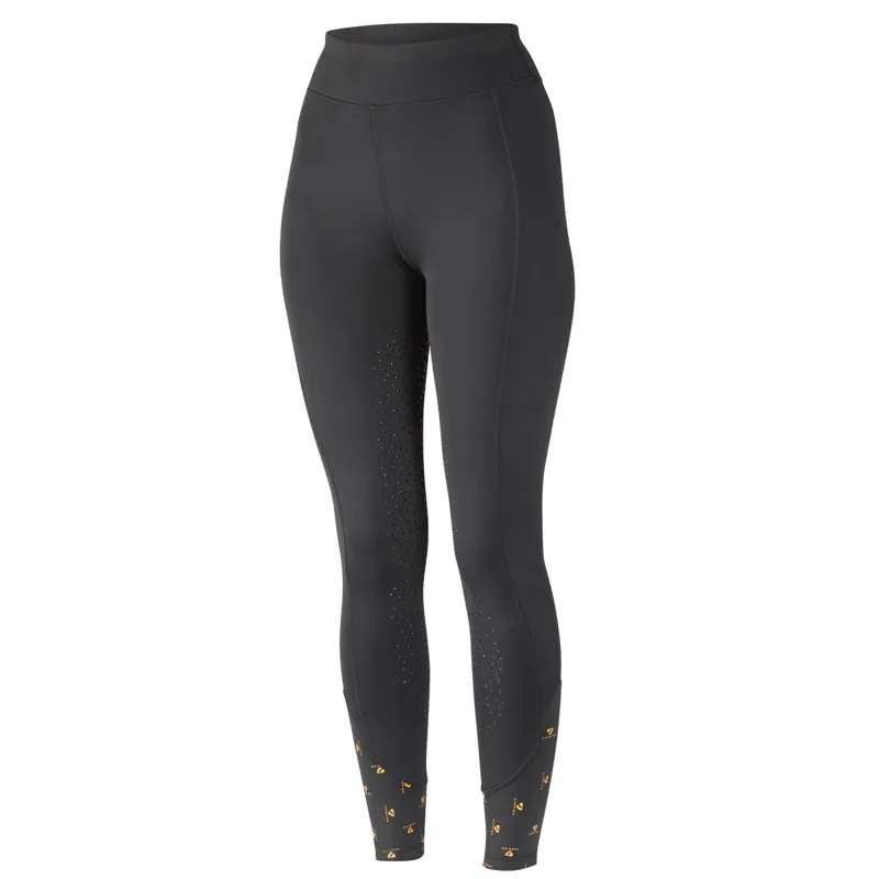 Aubrion Porter Full Grip Womens Winter Riding Tights - Black-2