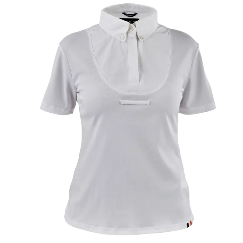 Aubrion Short Sleeve Womens Tie Show Shirt - White