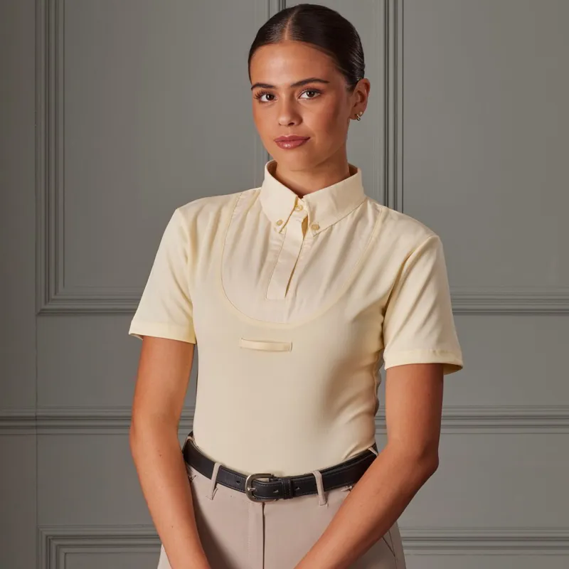 Aubrion Short Sleeve Womens Tie Show Shirt - Yellow-1