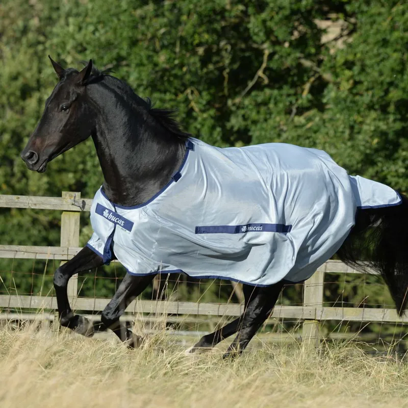 Bucas Buzz-Off Classic Standard Neck Fly Sheet - Silver/Blue