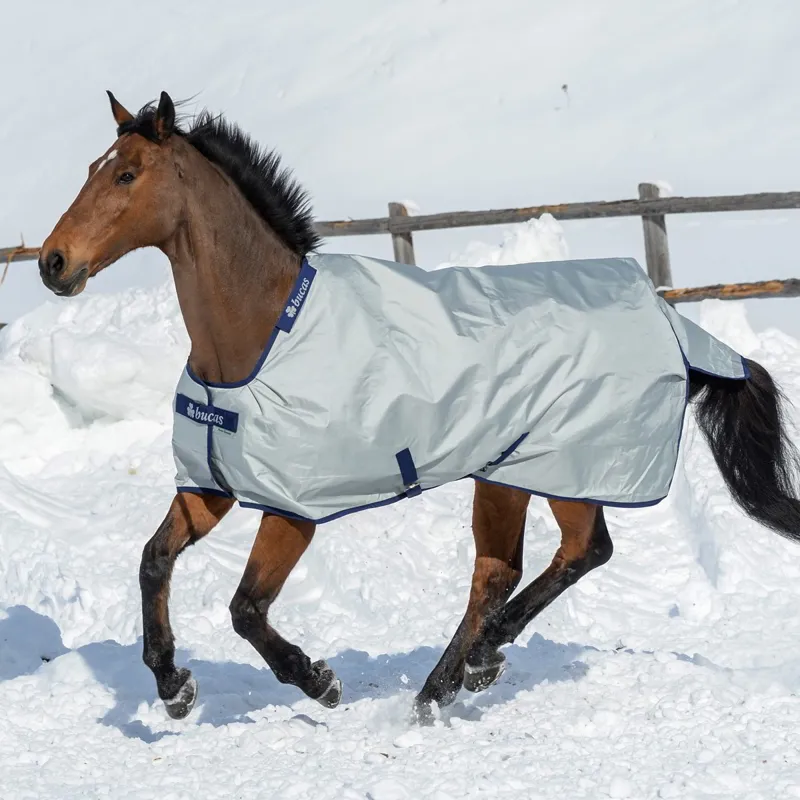 Bucas Power 150g Standard Neck Turnout Blanket - Silver-8