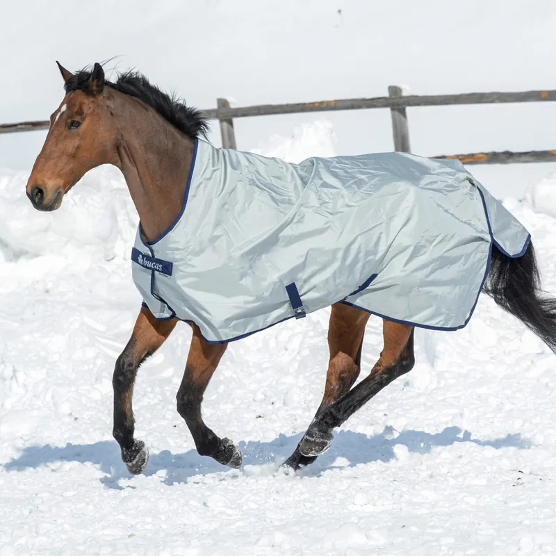 Bucas Power 0g High Neck Turnout Blanket - Silver-2