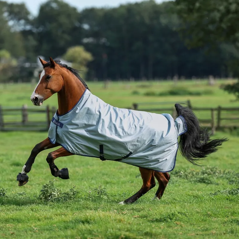 Bucas Power 0g High Neck Turnout Blanket - Silver-3