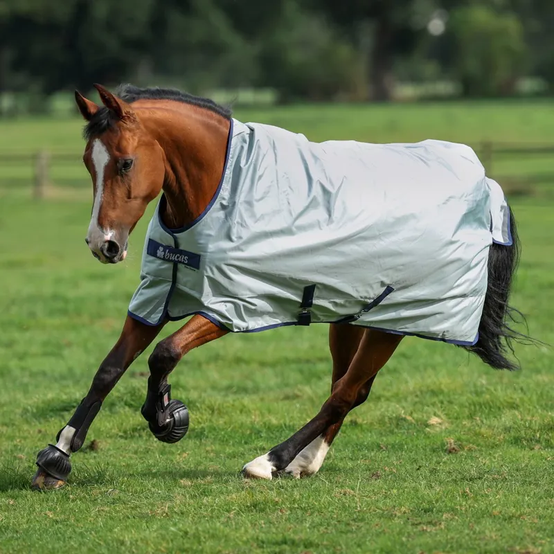 Bucas Power 0g High Neck Turnout Blanket - Silver-4