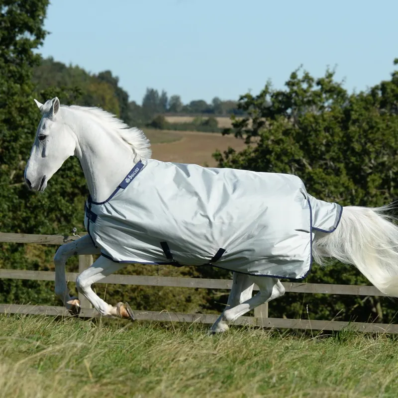 Bucas Power 0g Standard Neck Turnout Blanket - Silver-1